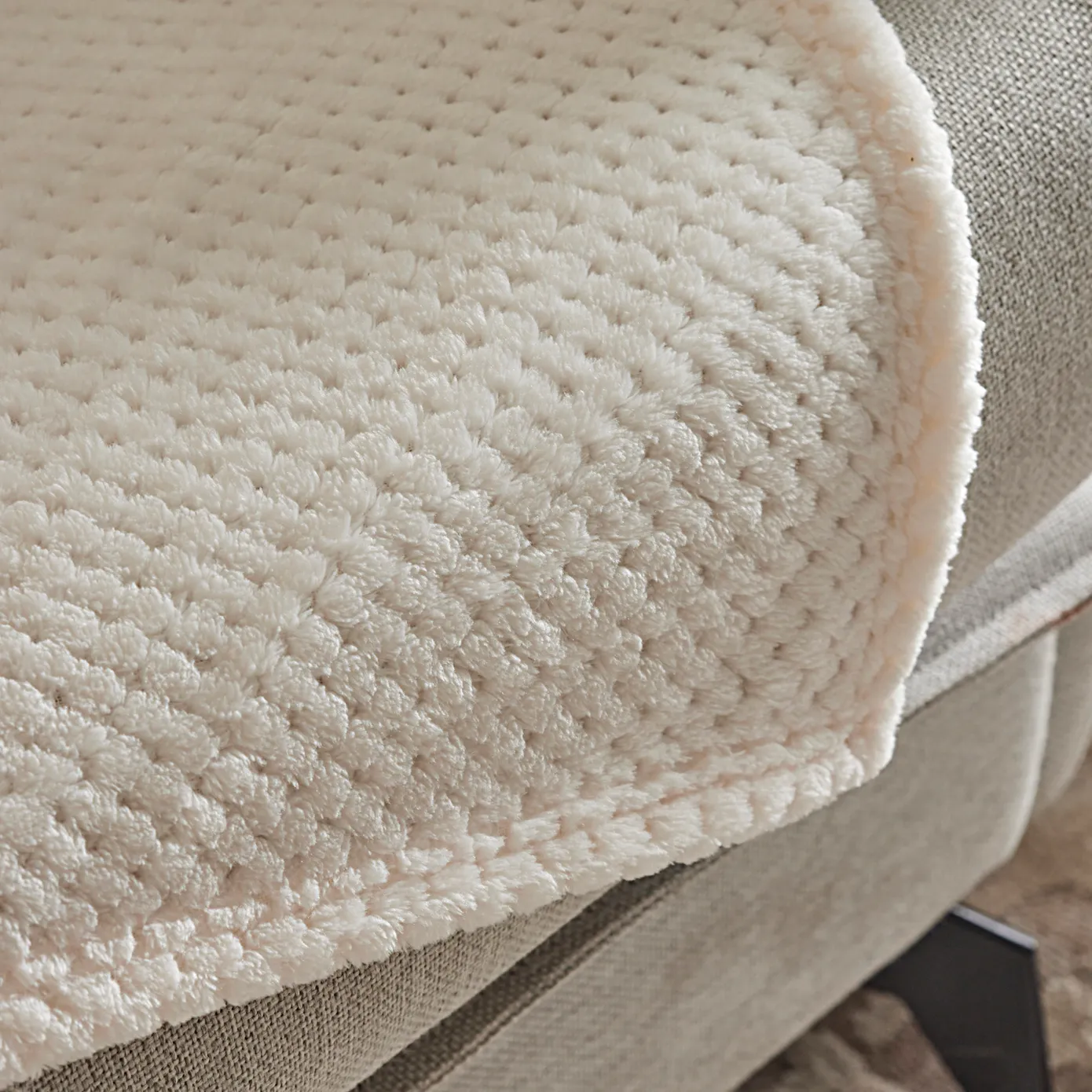 Karaca Pearl Baby Fleece Wellsoft Einzel Decke, Weiß – Bild 3